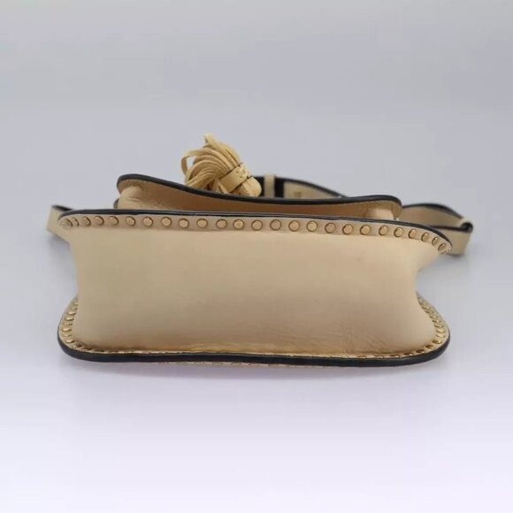 Chloe Sac Porte Shoulder Bag Leather Beige Auth am7635 - Picture 10 of 15